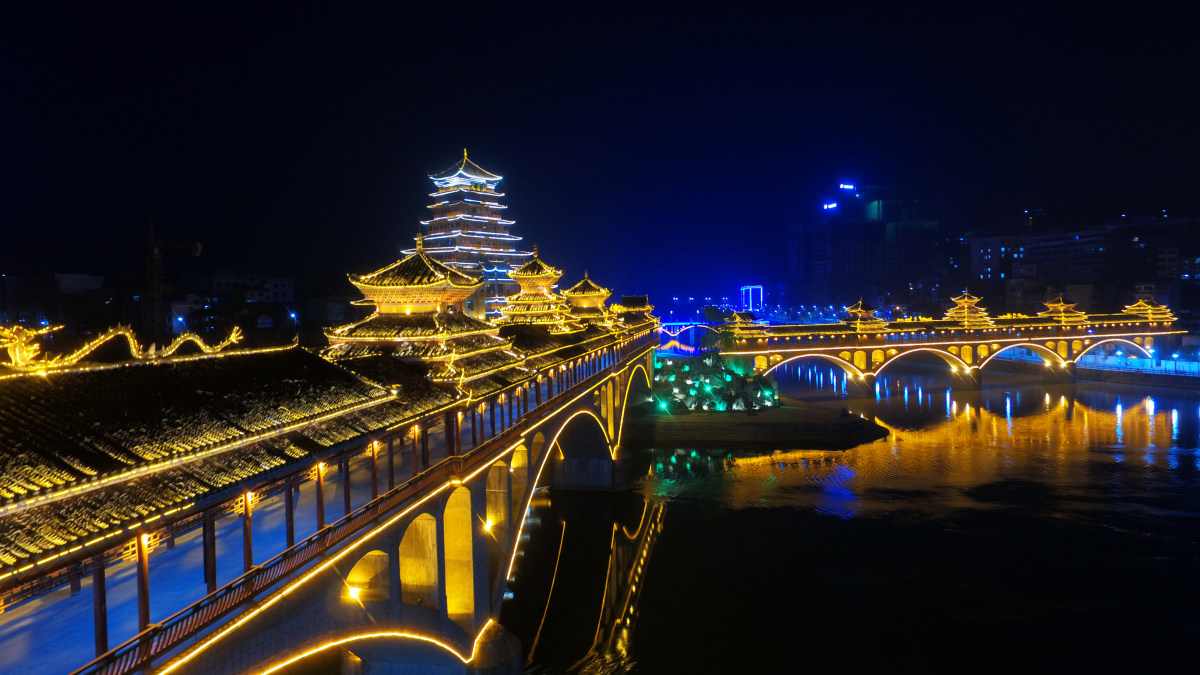 贵州锦屏夜景