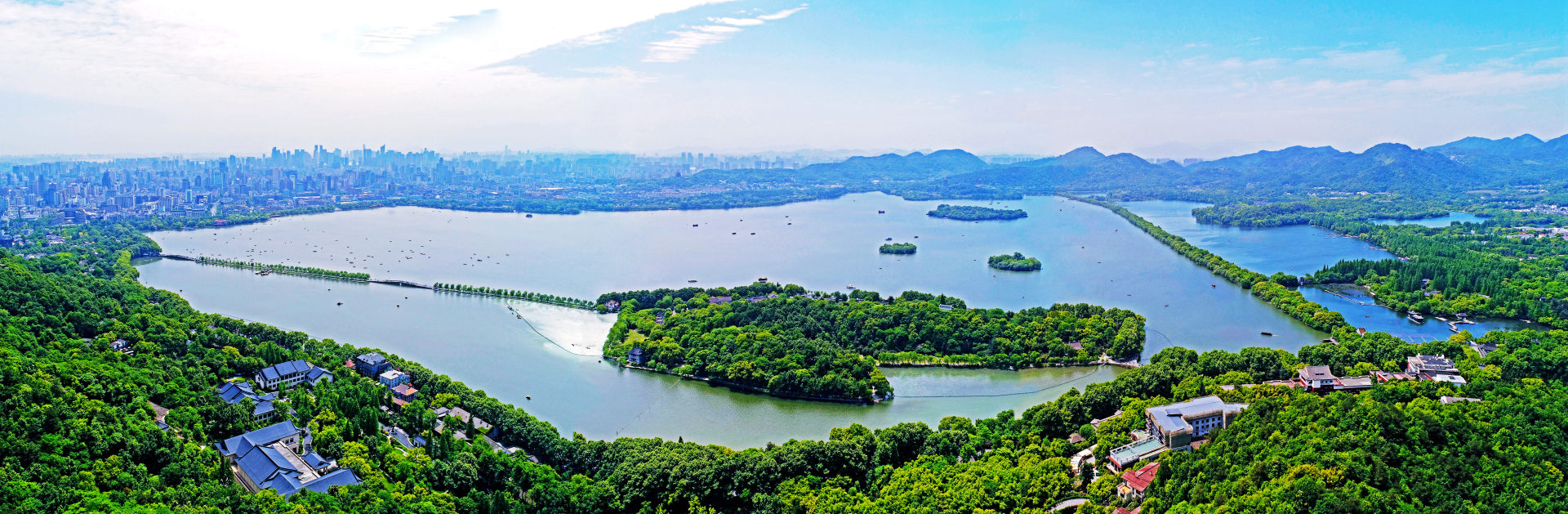 杭州西湖全景(孤山方向摄)