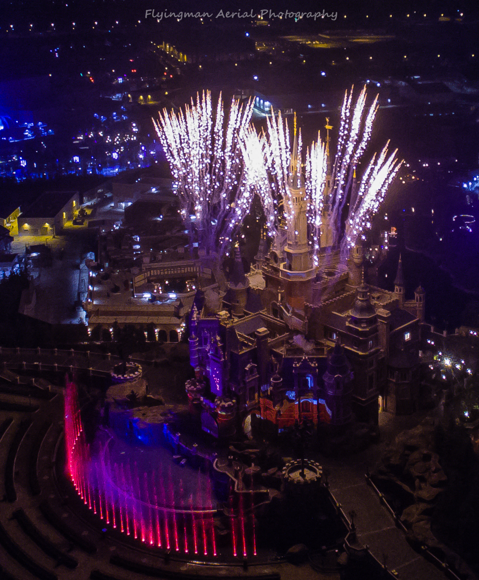 fireworks show of shanghai disney