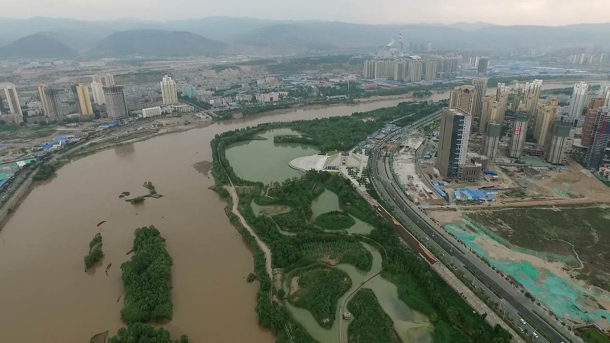 黄河风情线之银滩湿地公园 银滩大桥