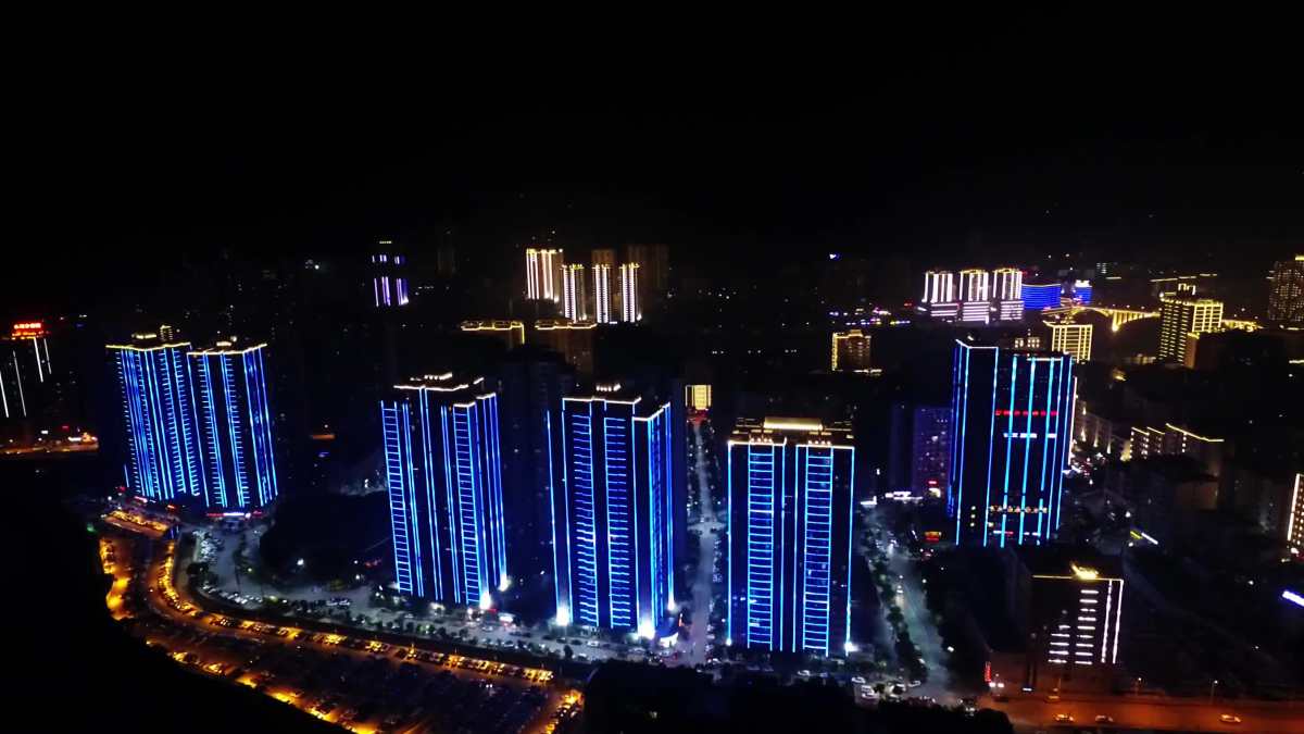 武隆夜景航拍