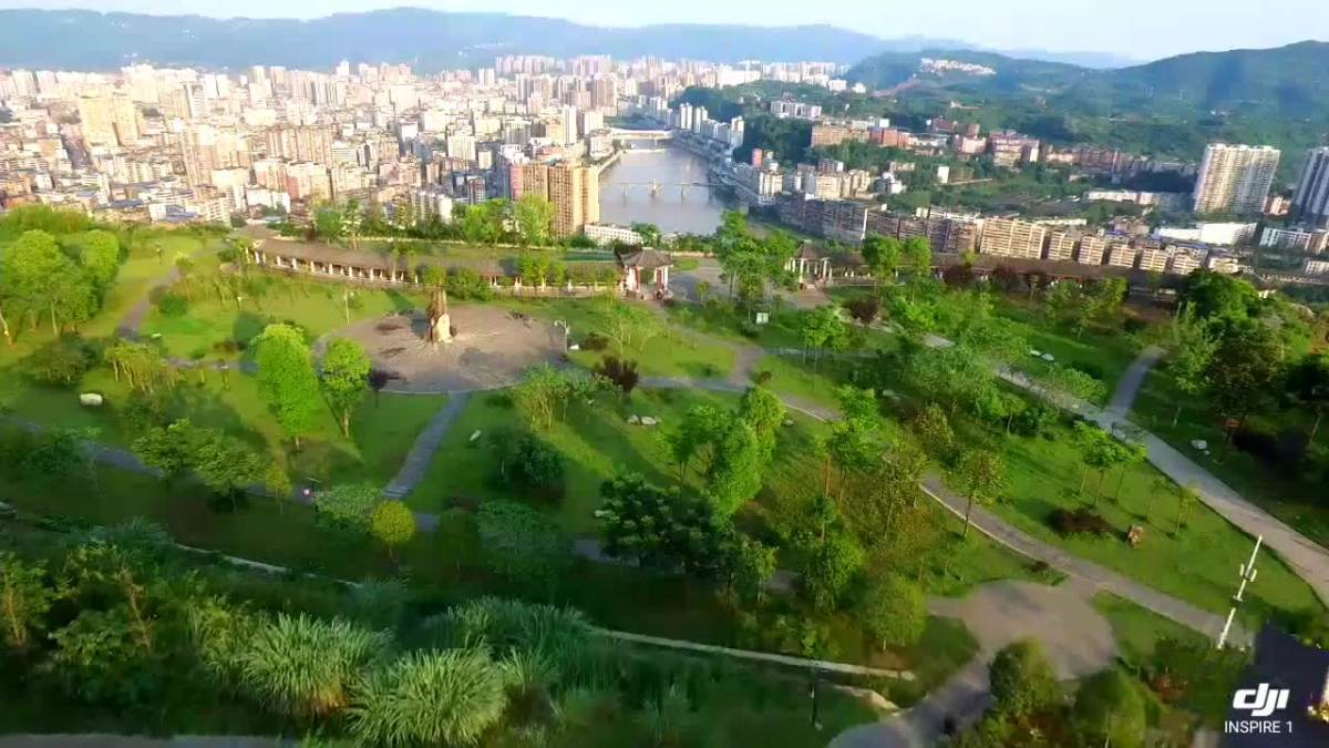 达州市区鸟瞰