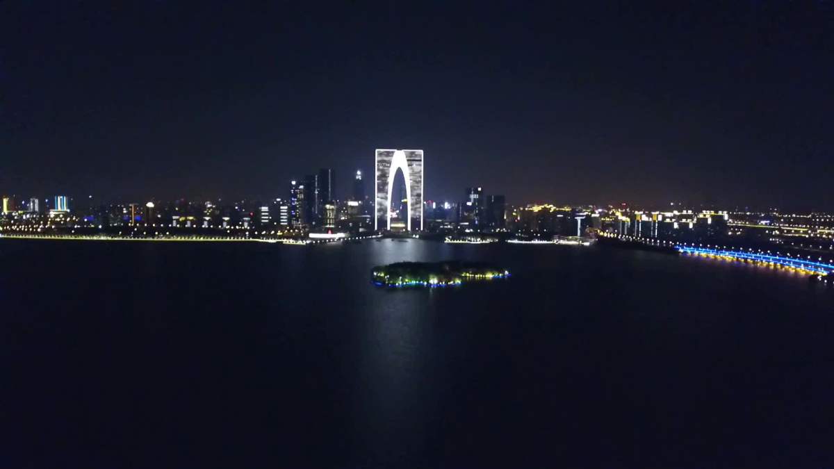 苏州金鸡湖夜景!