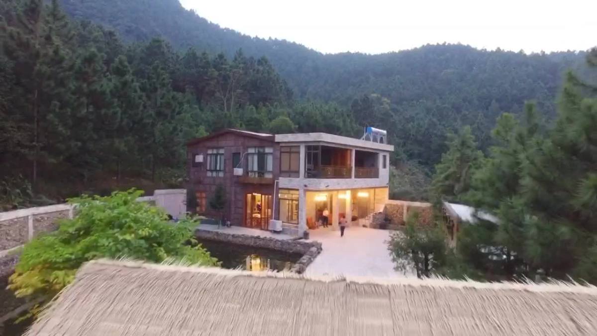 航拍新垌大锦山生态农庄