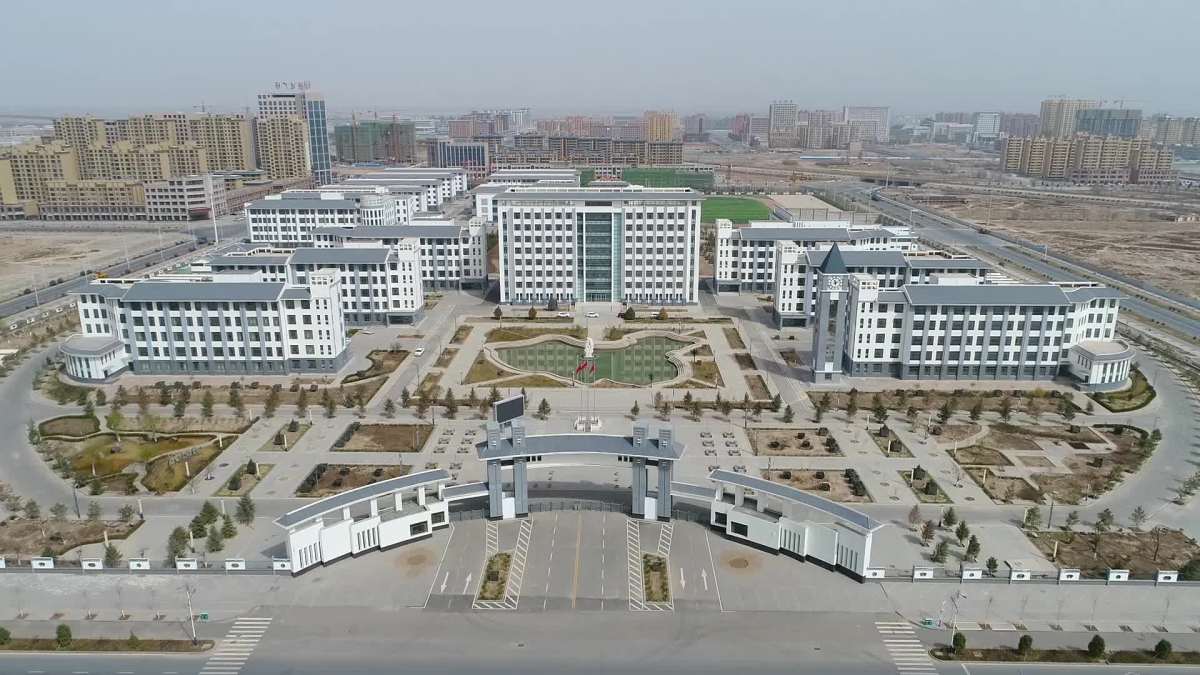 甘肃省张掖中学新校区航拍1080 
