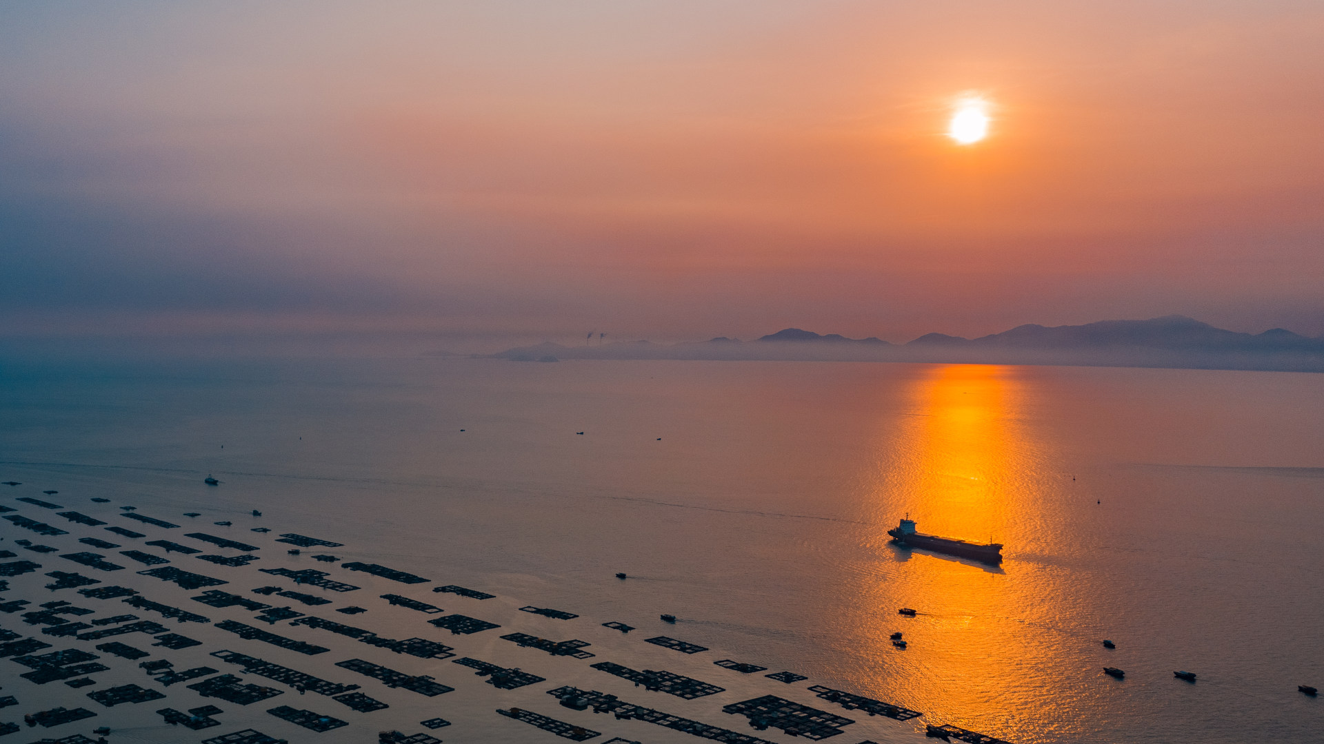 阳江马尾岛夕阳horsetailislandsunset