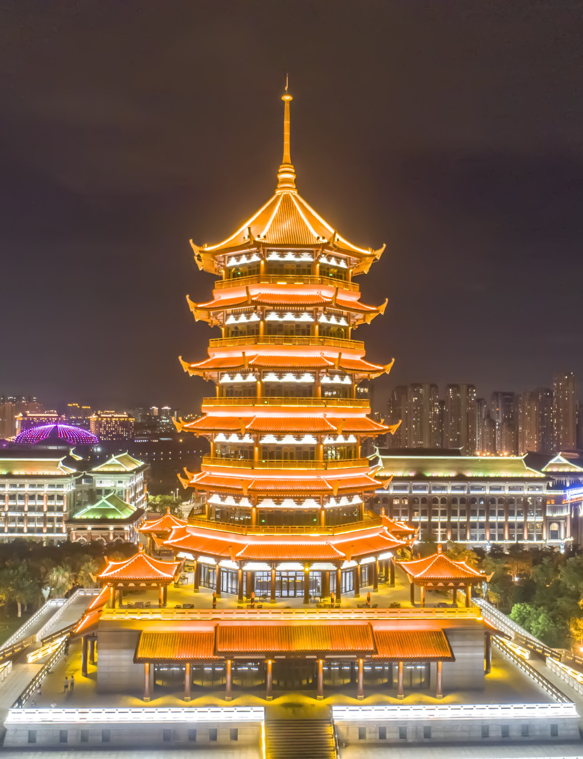 厦门集美杏林湾商务中心夜景