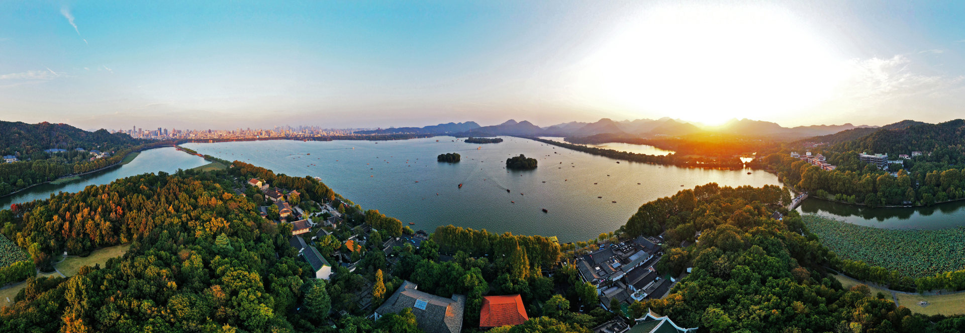 杭州西湖全景(孤山方向摄)