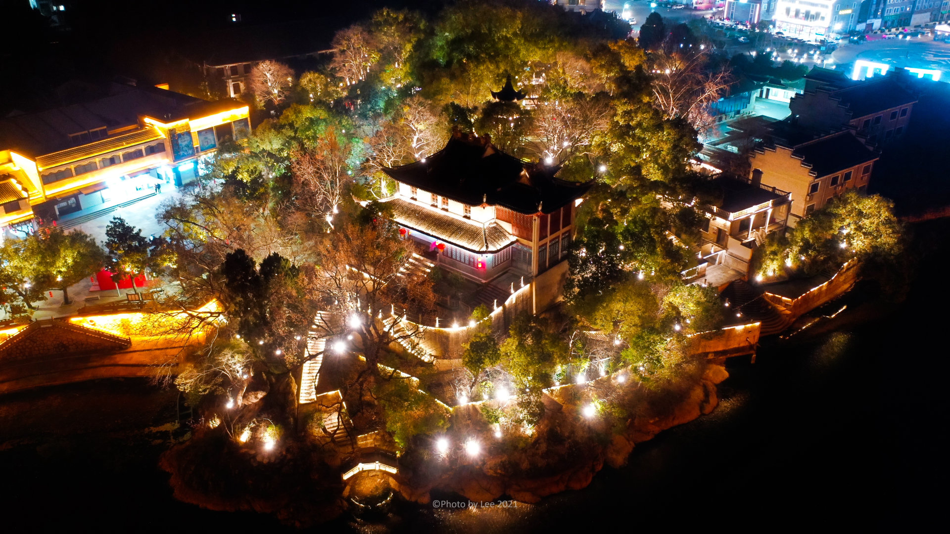 溪口文昌阁夜拍