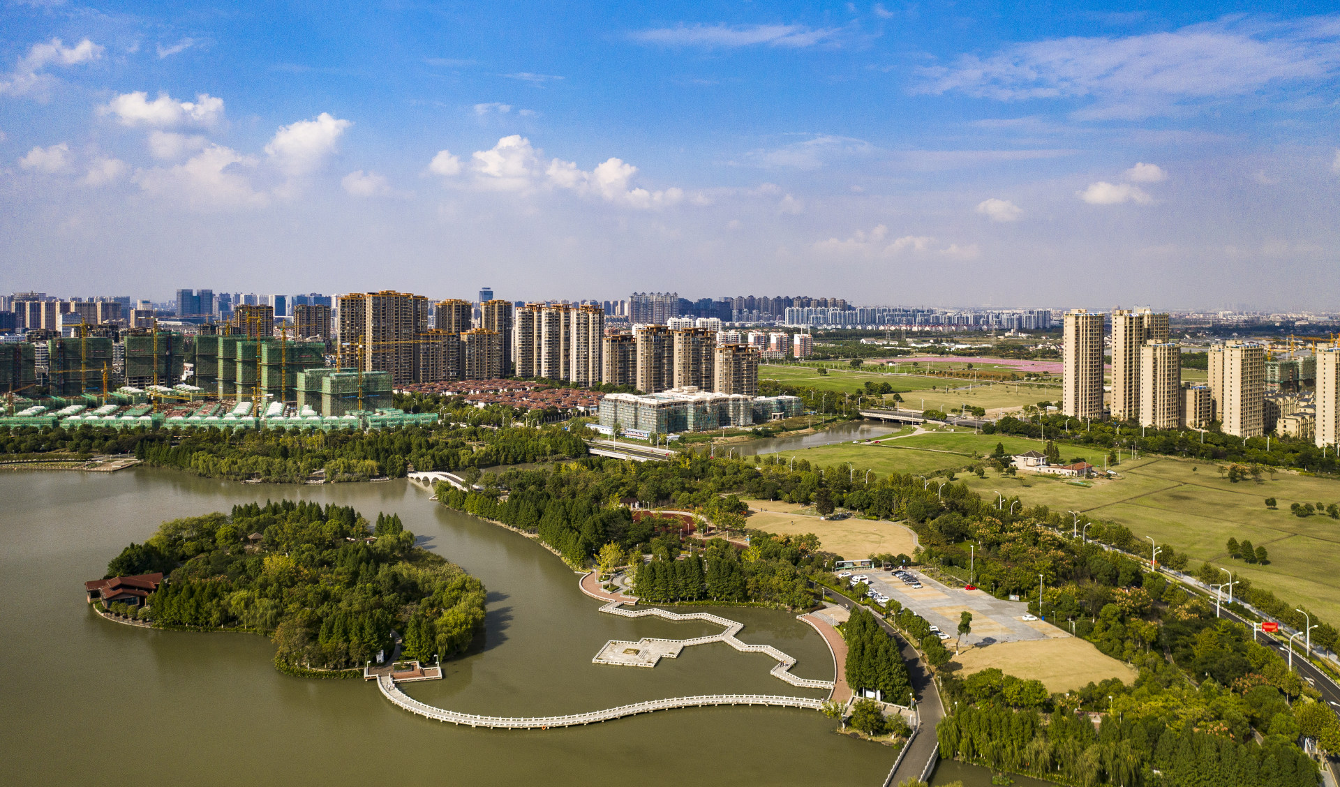 太仓天镜湖美景图片