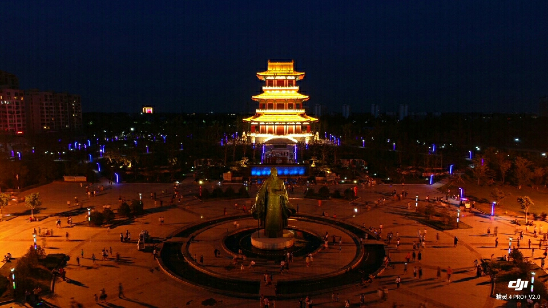 鱼台孝贤广场夜景