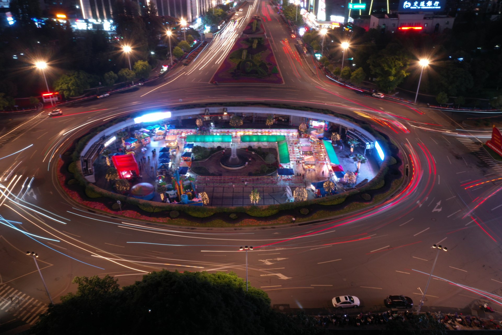 赣州城区南门口文化广场夜景