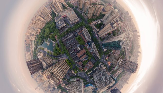 上海新天地鸟瞰图片