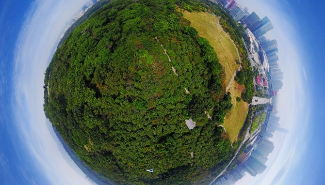 深圳八景之莲花山公园空中全景 - 全国红色旅游经典景区