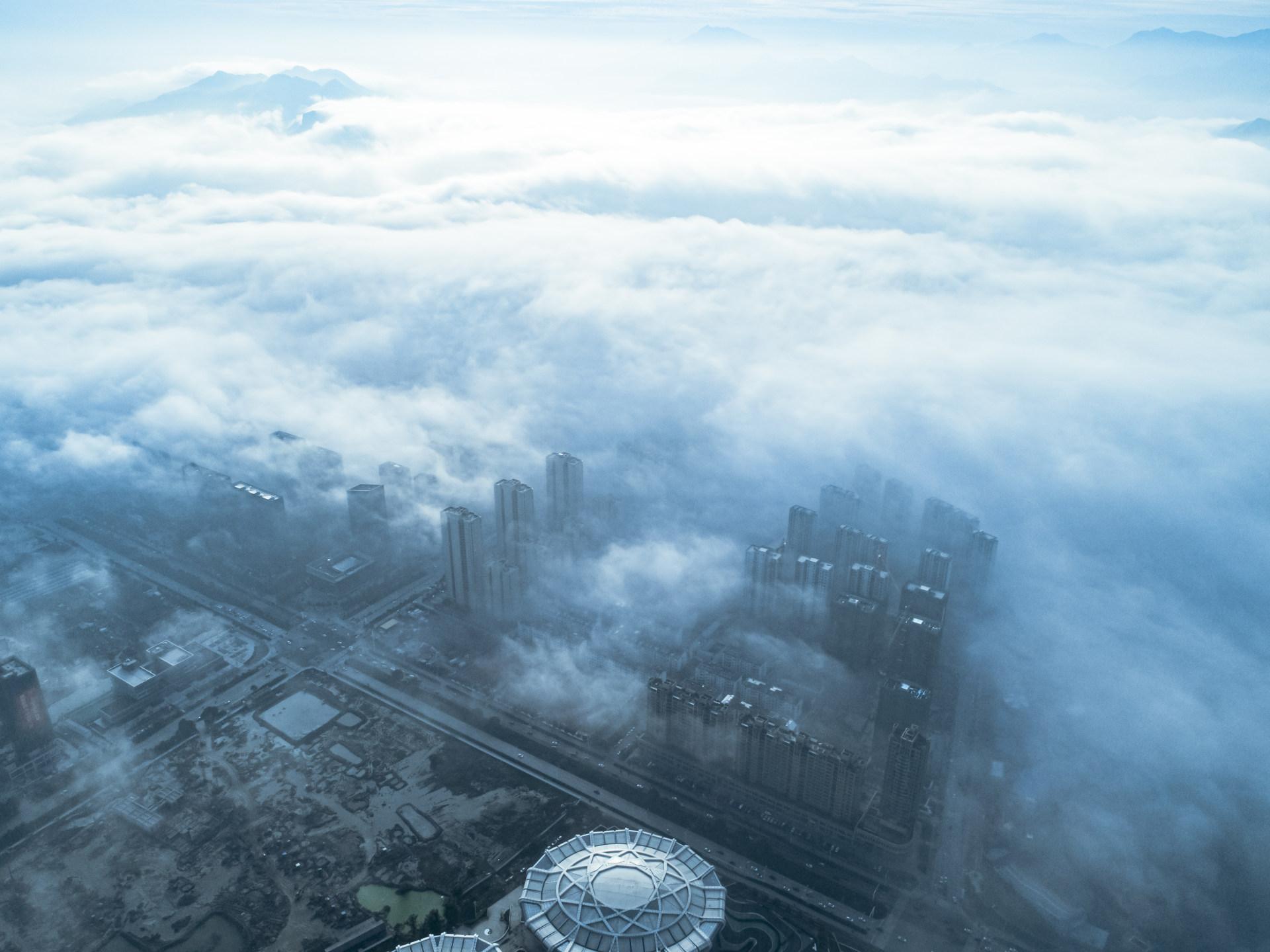 温州市苍南县灵溪镇穿云照片航拍