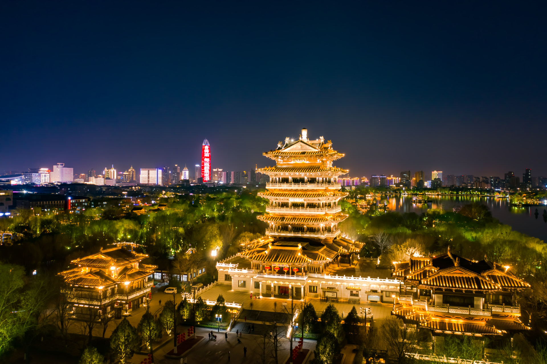 济南大明湖超然楼夜景