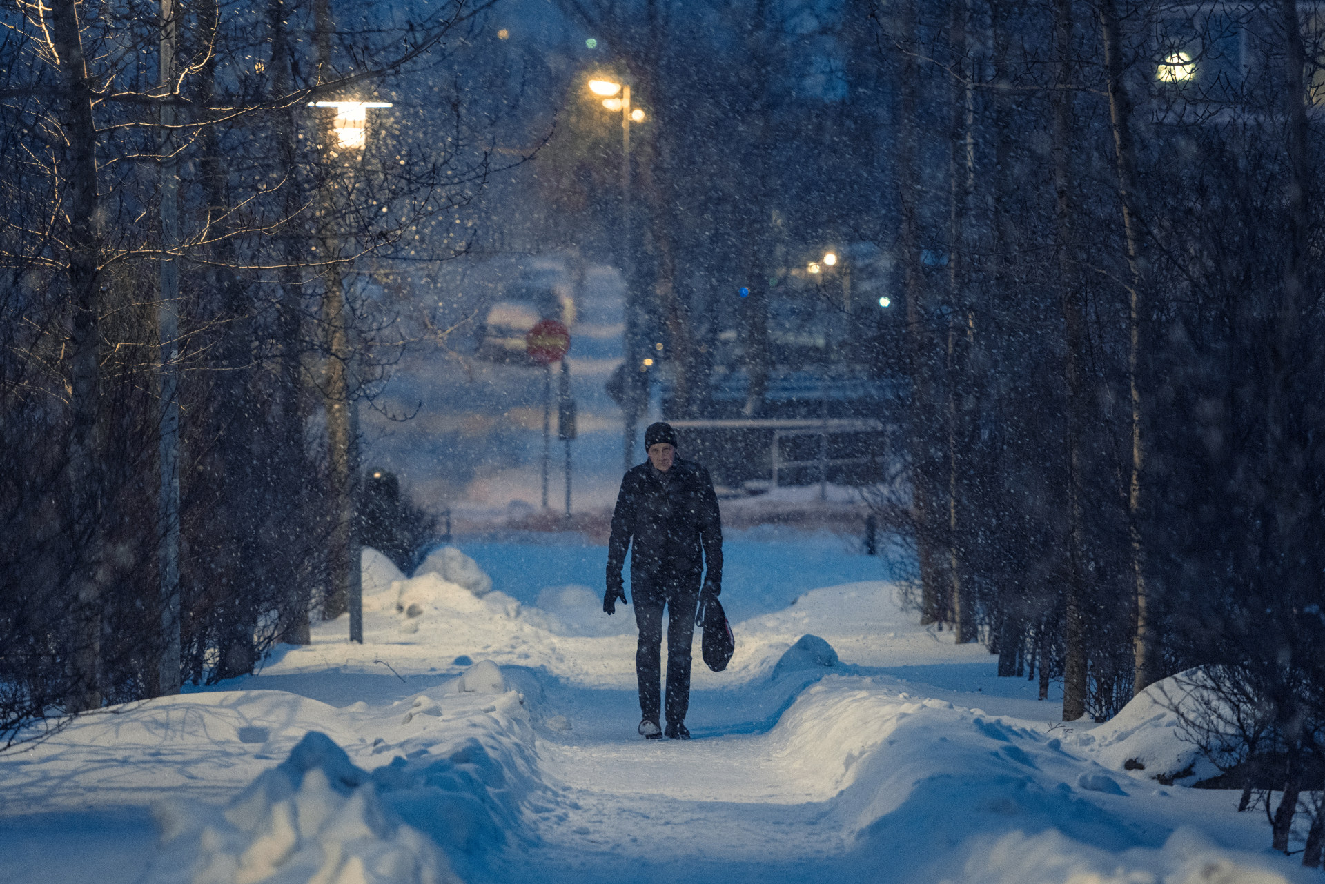 风雪夜归人唯美图片图片