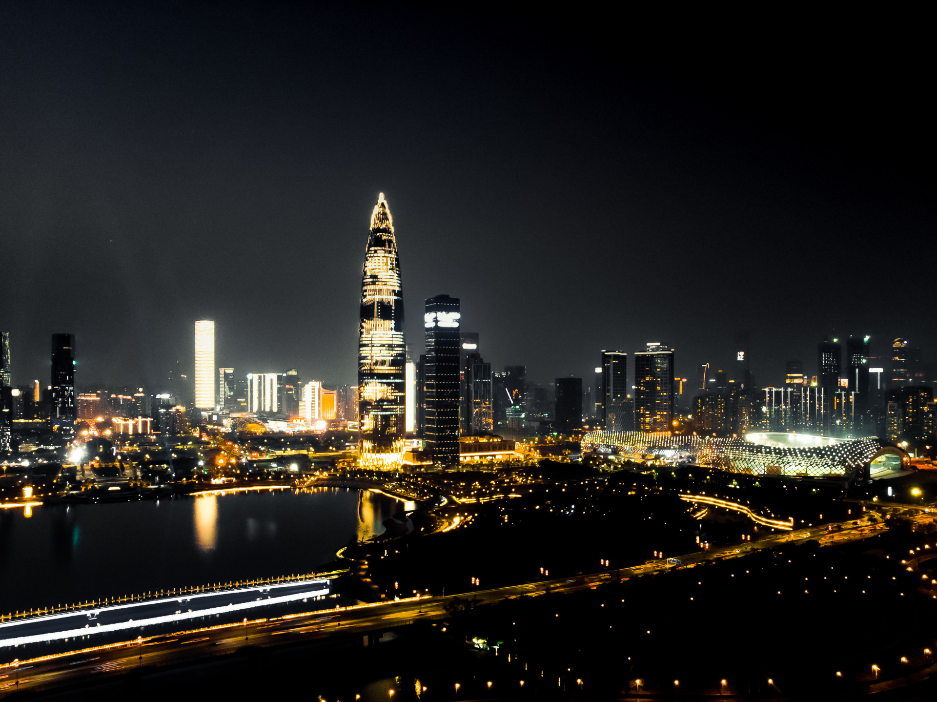 深圳湾城市夜景