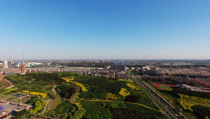 古冶金山森林公园航拍全景