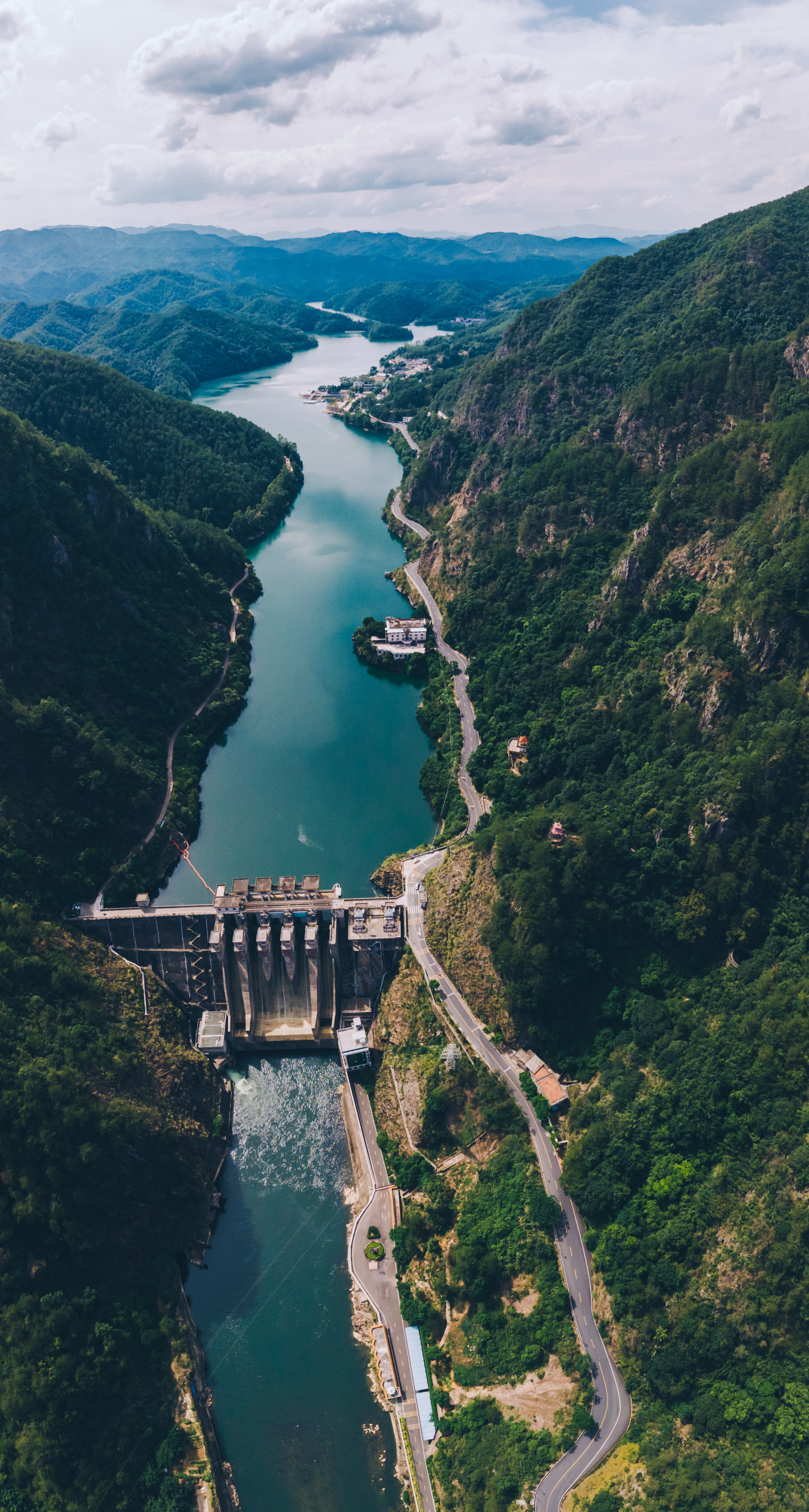 碧绿长潭mavic air 2蕉岭长潭旅游区