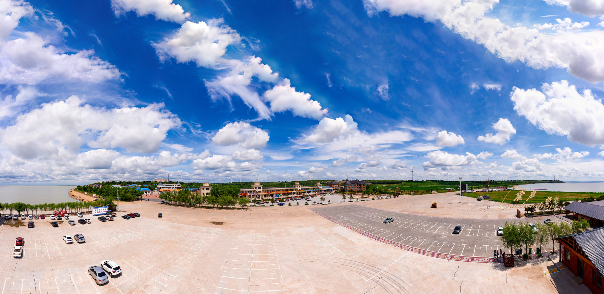 查干湖鱼场180度全景照片20200626