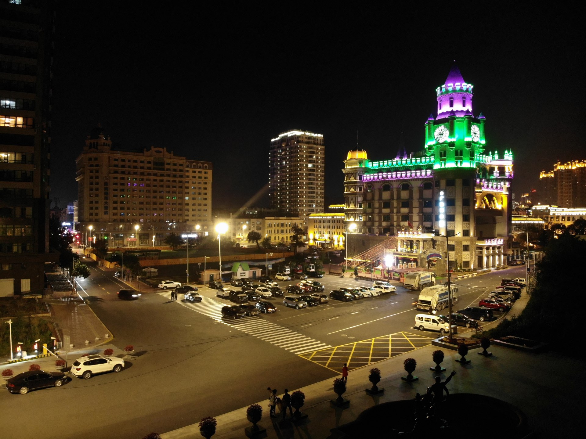 美丽的哈尔滨-松花江畔夜景