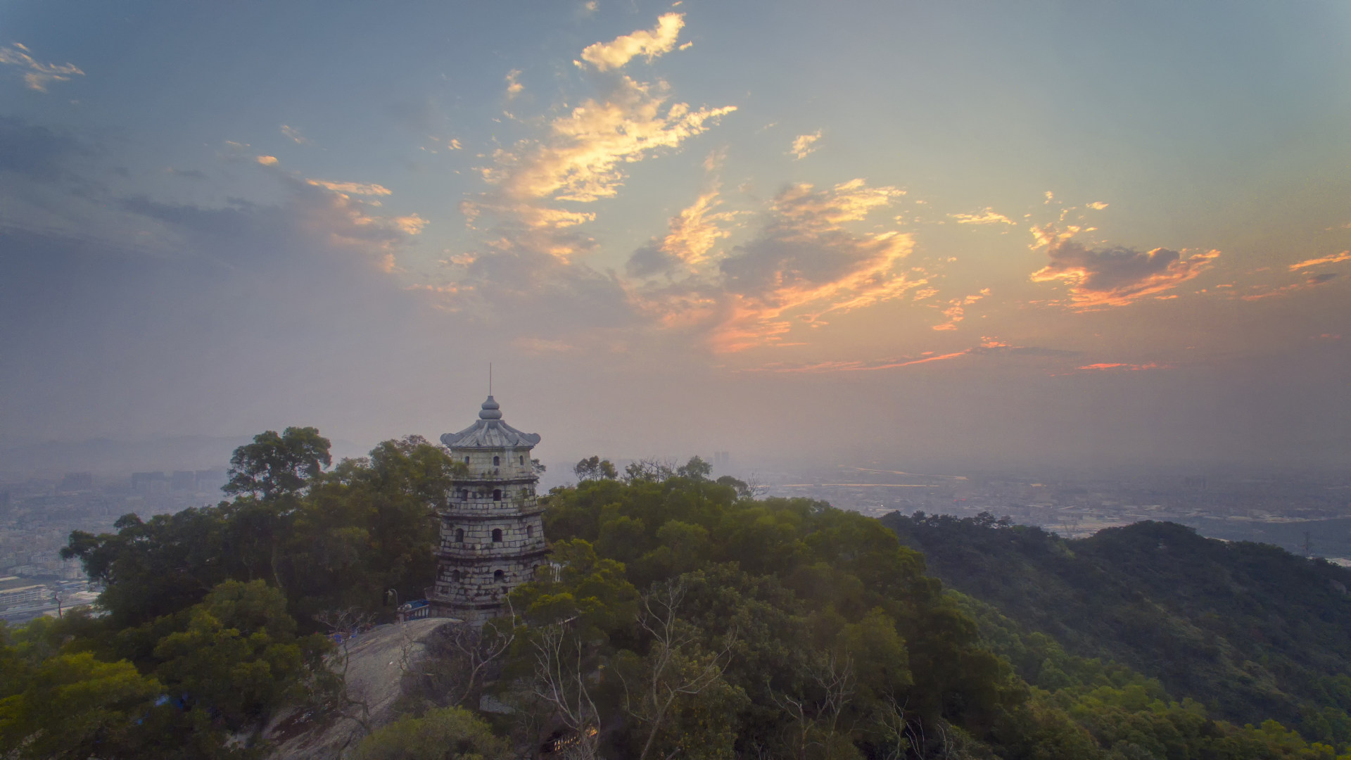 黄岐山夕照