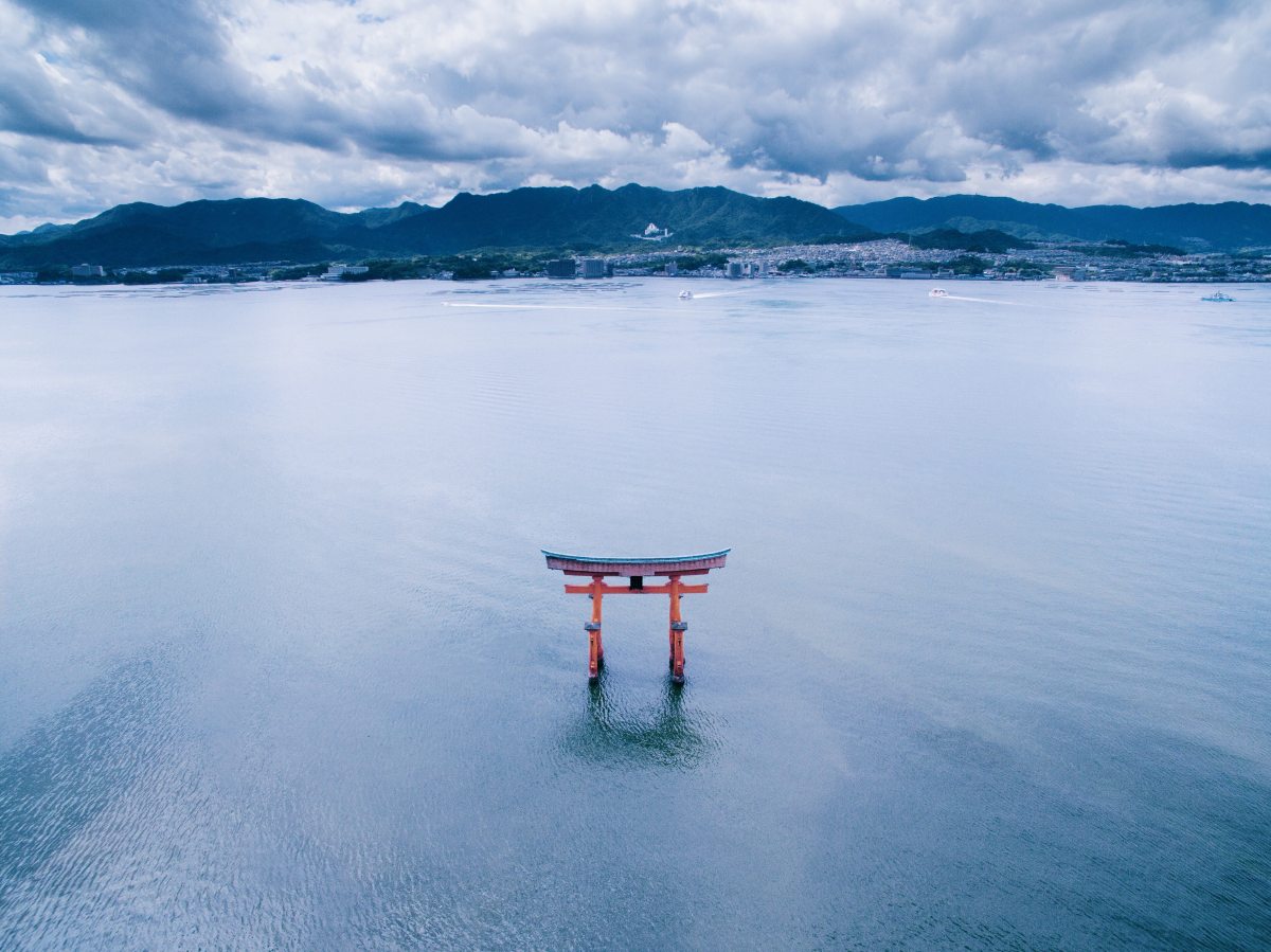 日本三景之海上鸟居by 阿岛 Skypixel