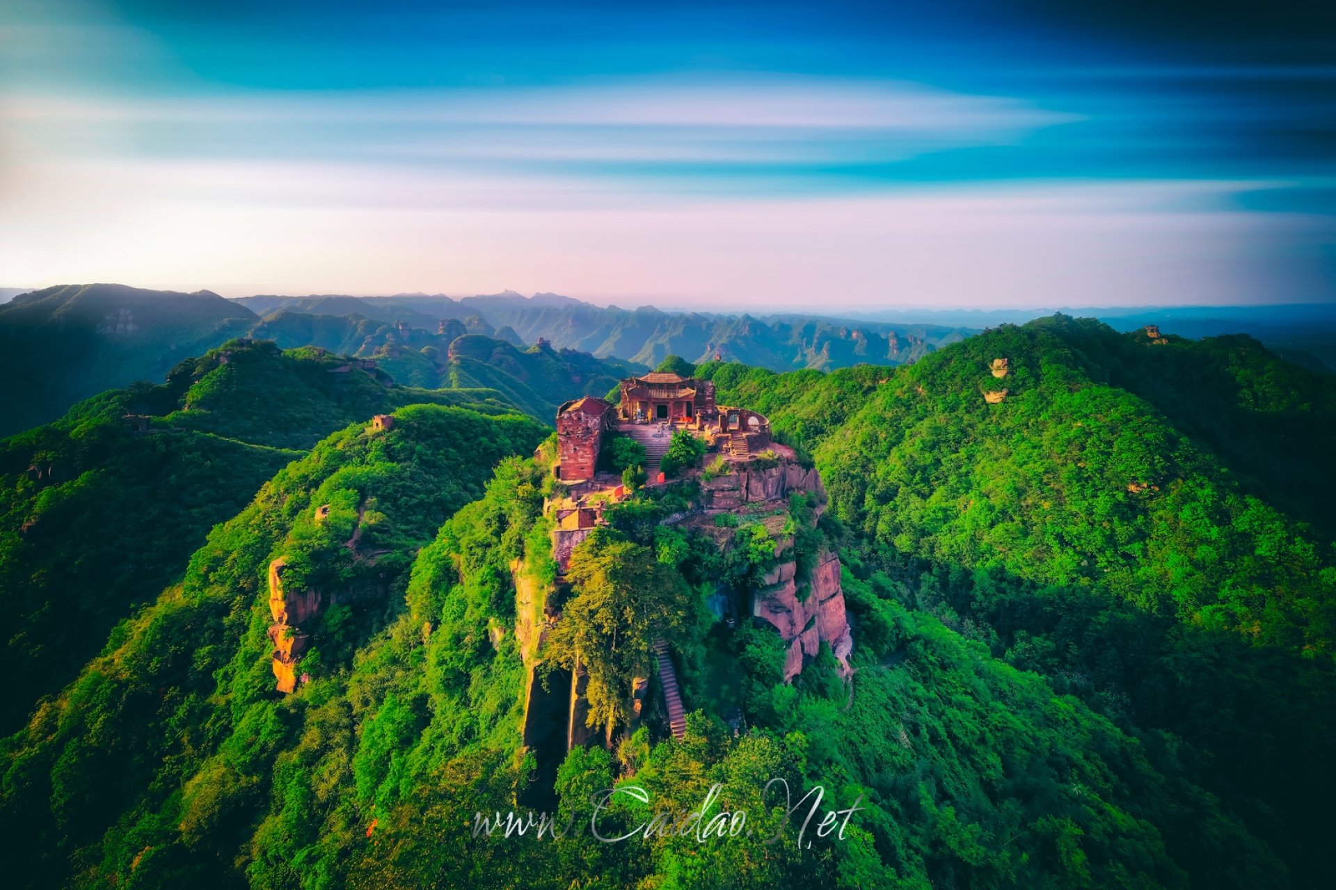 星德山星子宫mavic 2 pro菜刀摄影航拍常德星德山星