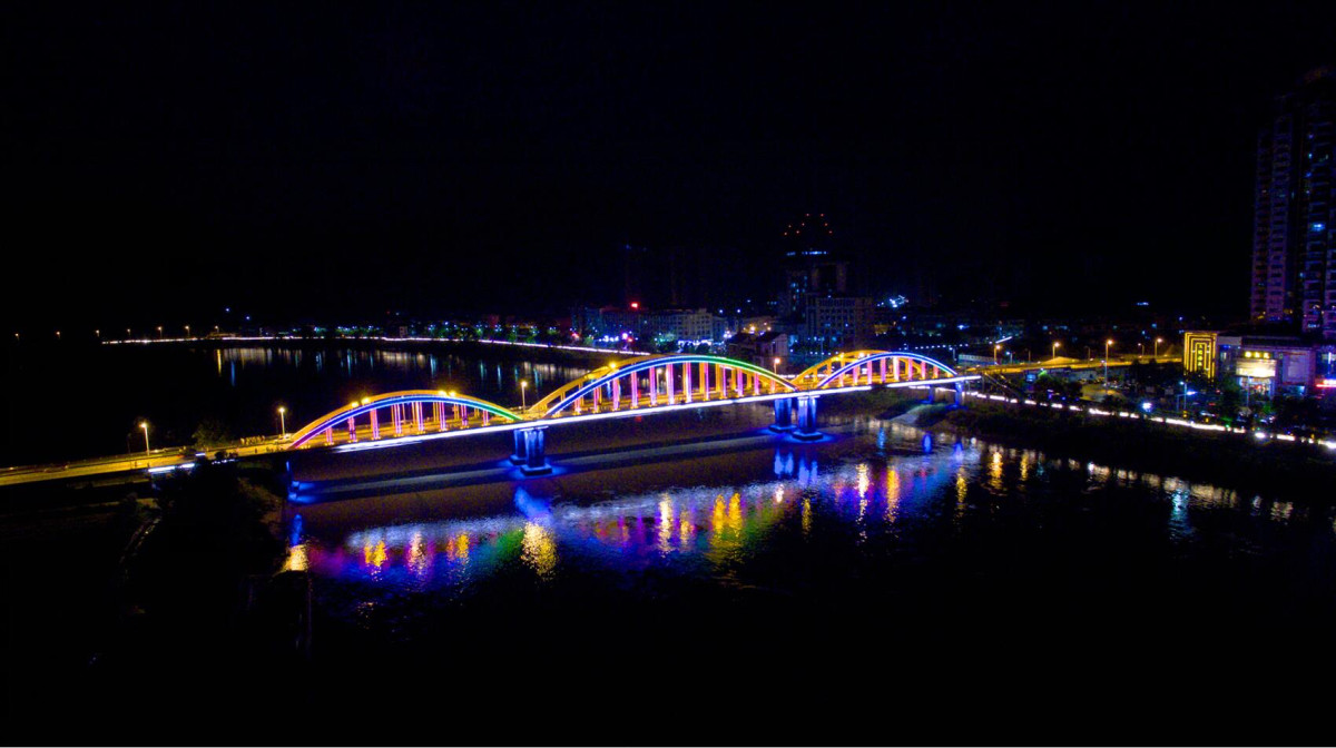 温州永嘉越江大桥夜景