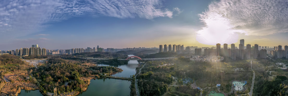 贵阳观山湖公园全景图