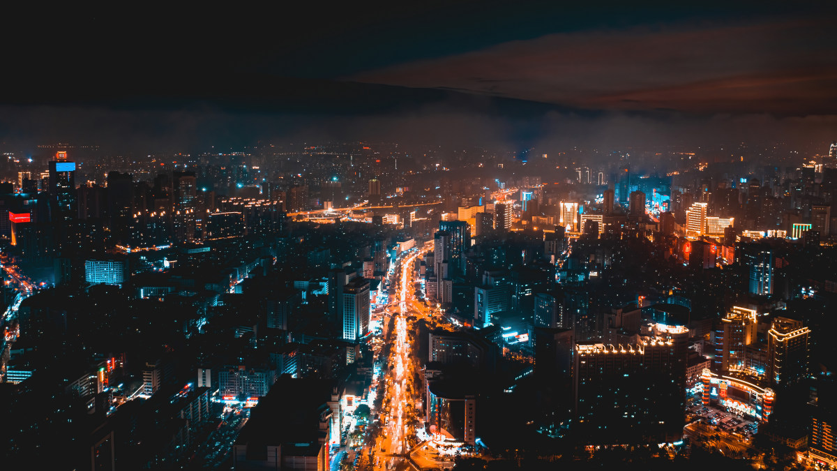 都市夜景 By 飞猫 Skypixel