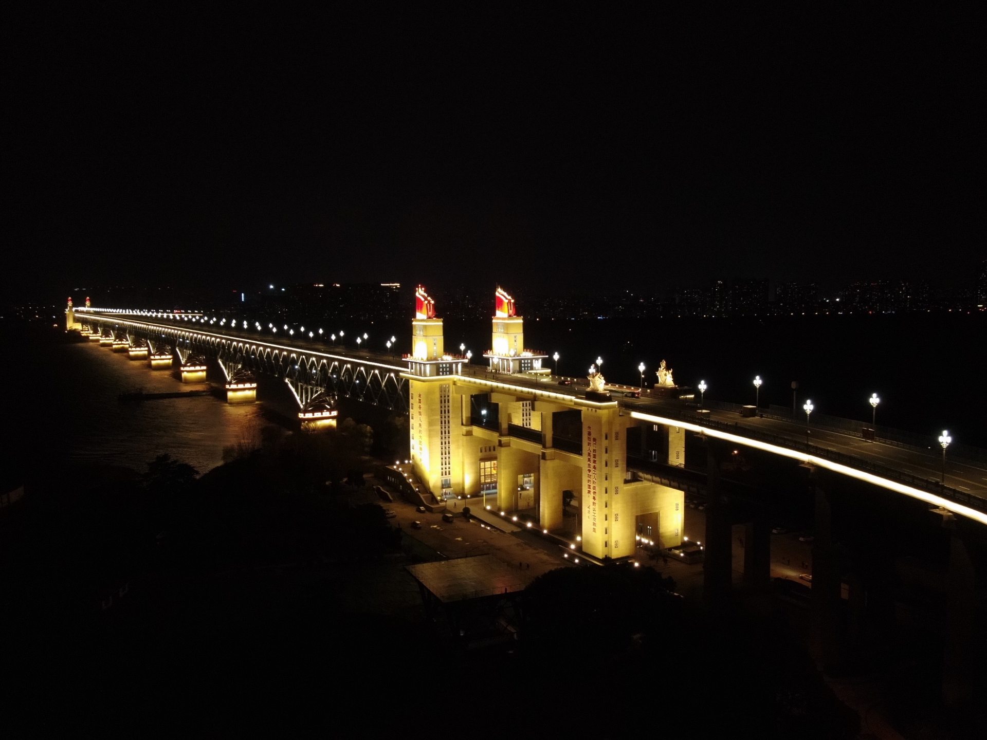 南京長江大橋夜景