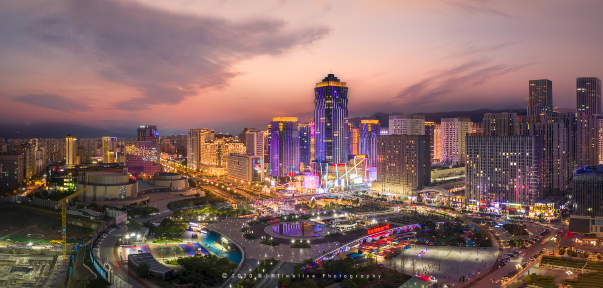 西宁地标 海通广场夜景by 陈小羊timeline环中国 Skypixel