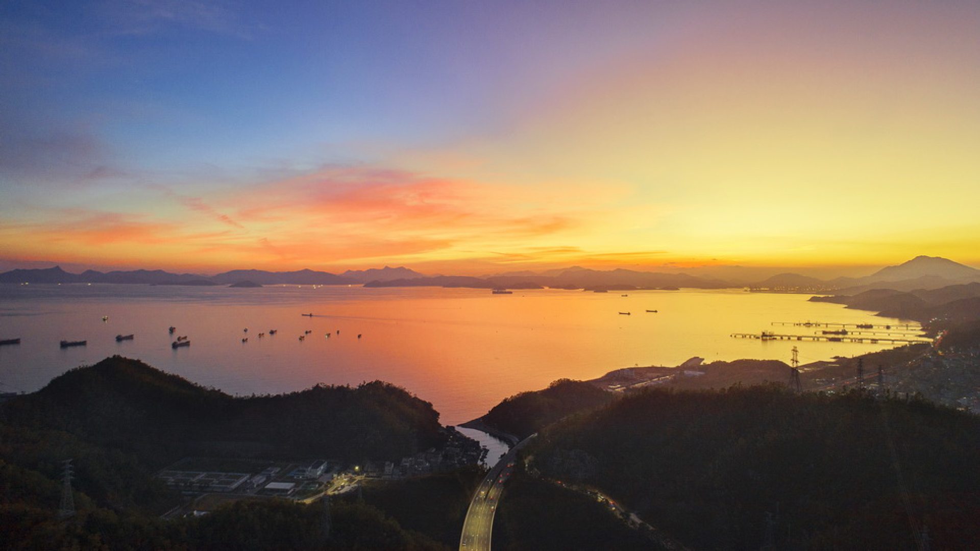 深圳市大鵬新區葵涌辦事處航拍美景