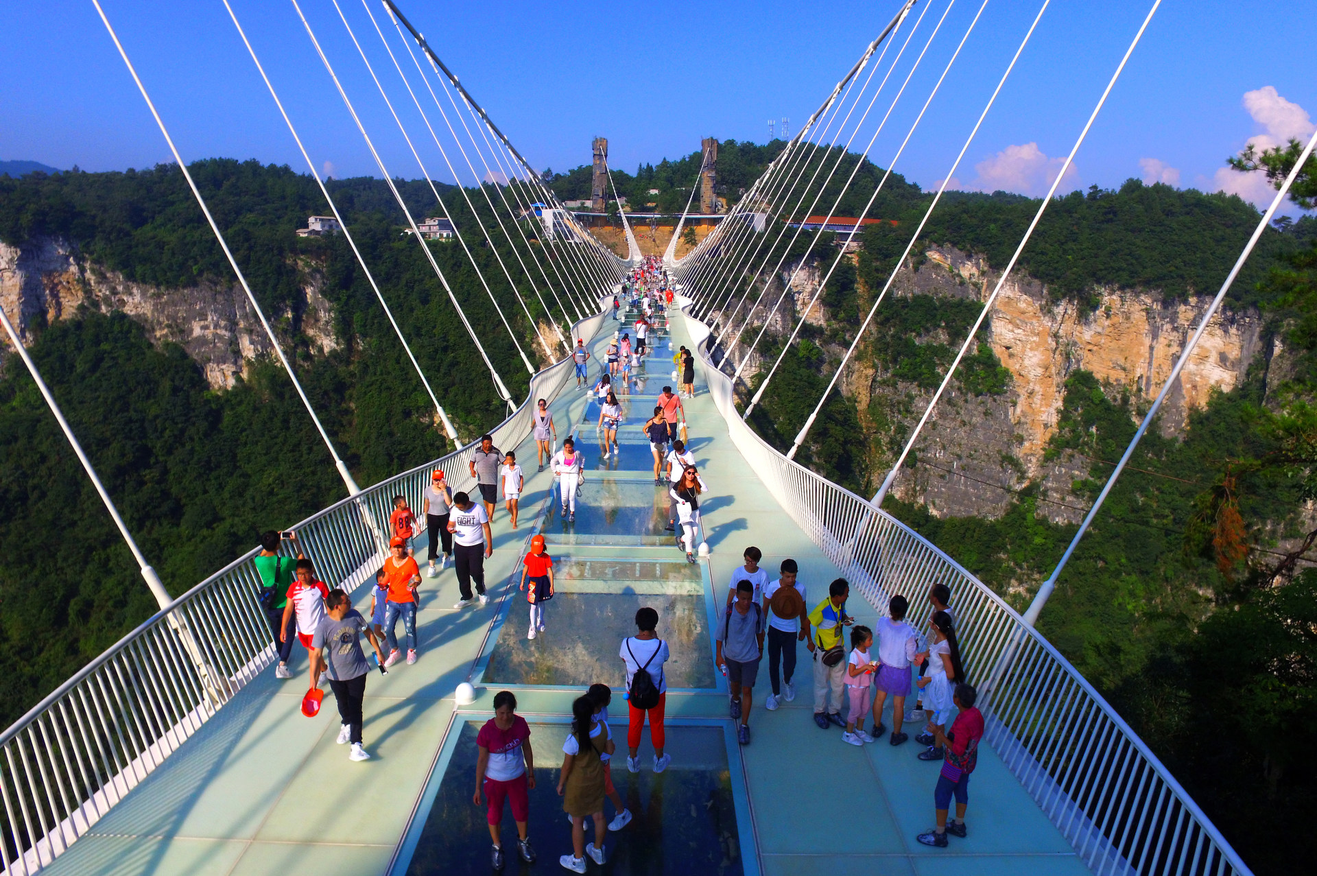 张家界:鸟瞰大峡谷玻璃桥(之二)