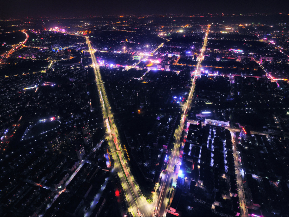 北京市房山區良鄉夜景