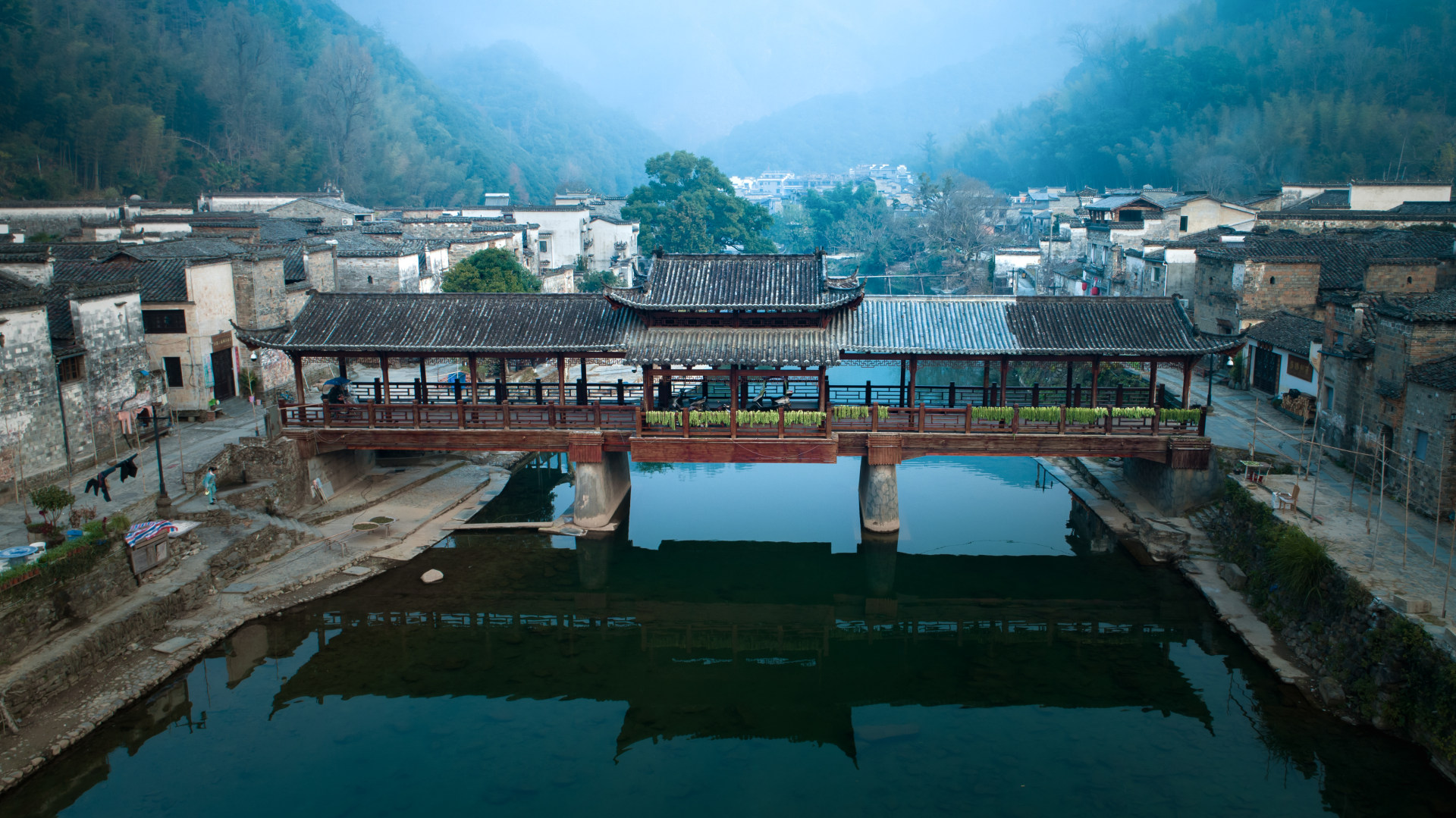 江西省浮梁县瑶里古镇清晨yaoli ancient town, fuliang county