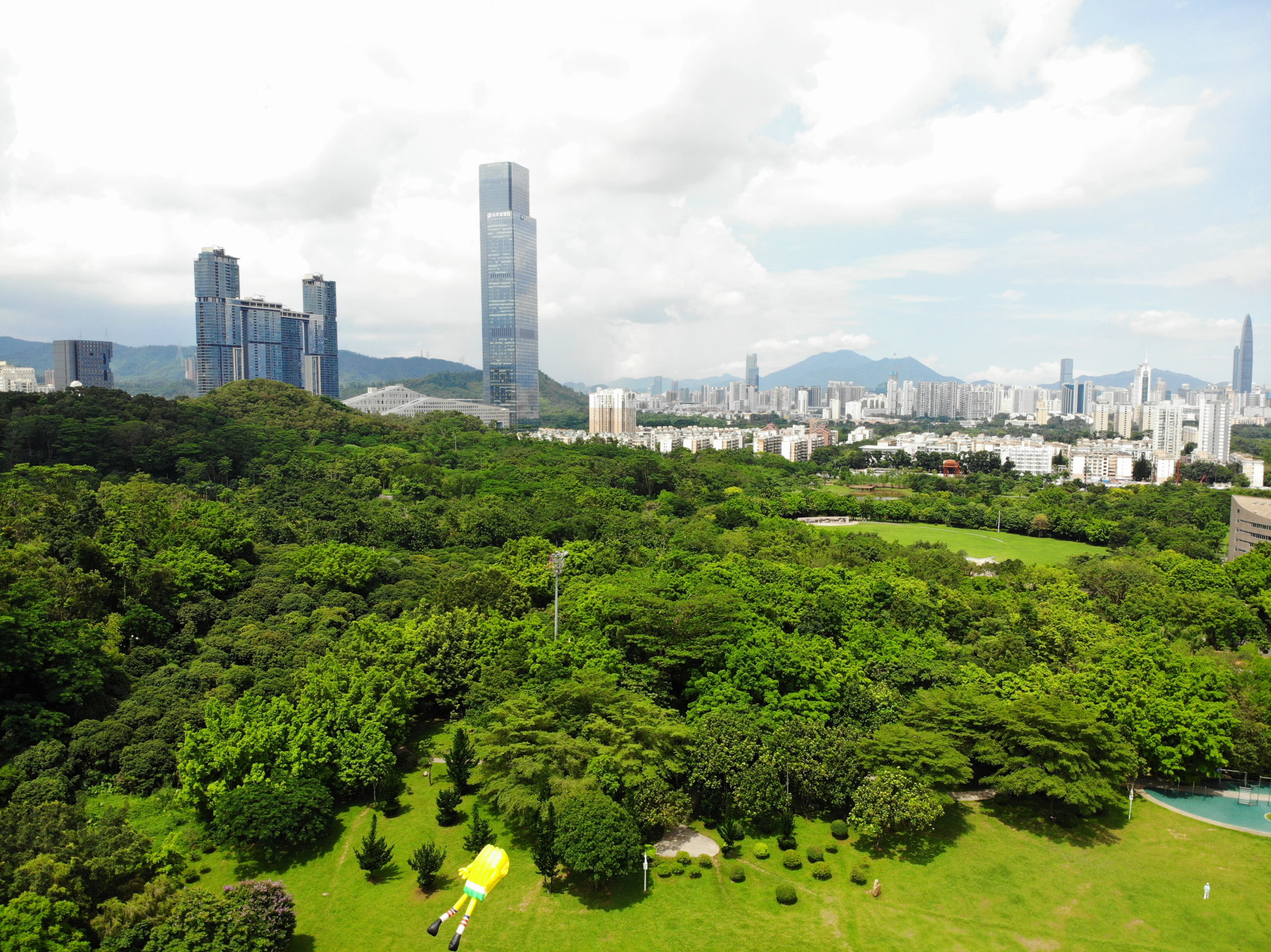 深圳莲花山航拍 shenzhen lianhua mountain aerial photography