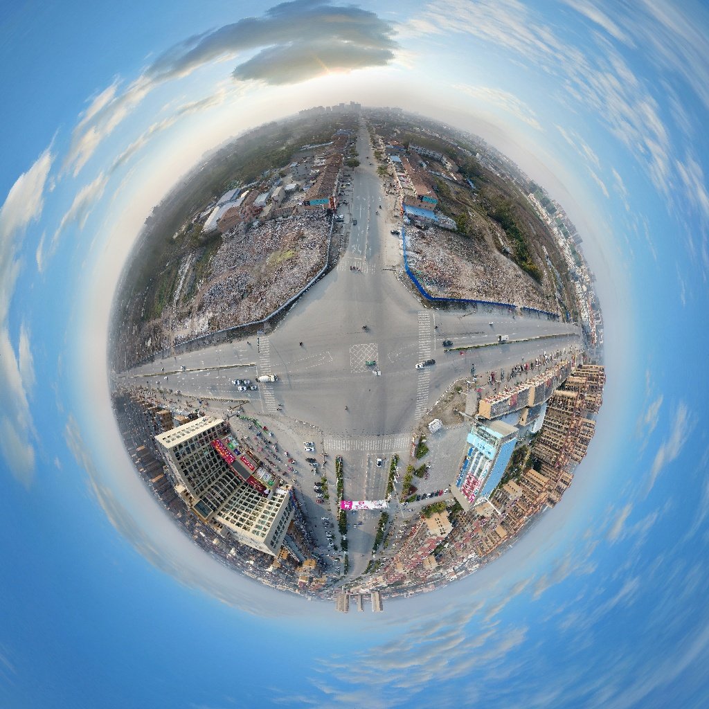 全景皖北砀山毛里庄转盘航拍全景