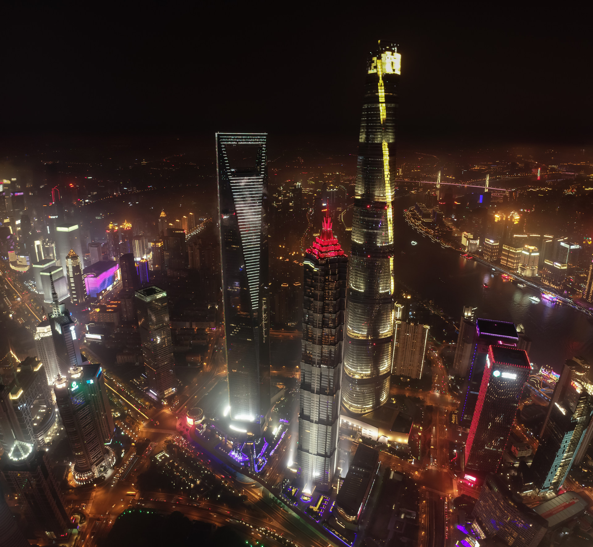 2019新年陆家嘴及外滩航拍