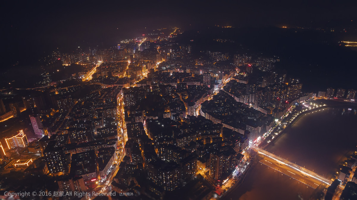 达州城市夜景by 赵蒙在鼓里 Skypixel