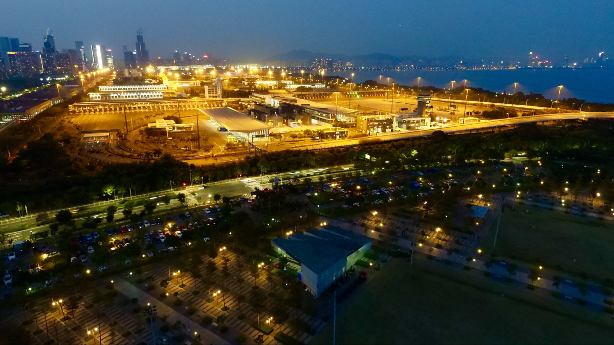 首次试飞,深圳湾西部口岸