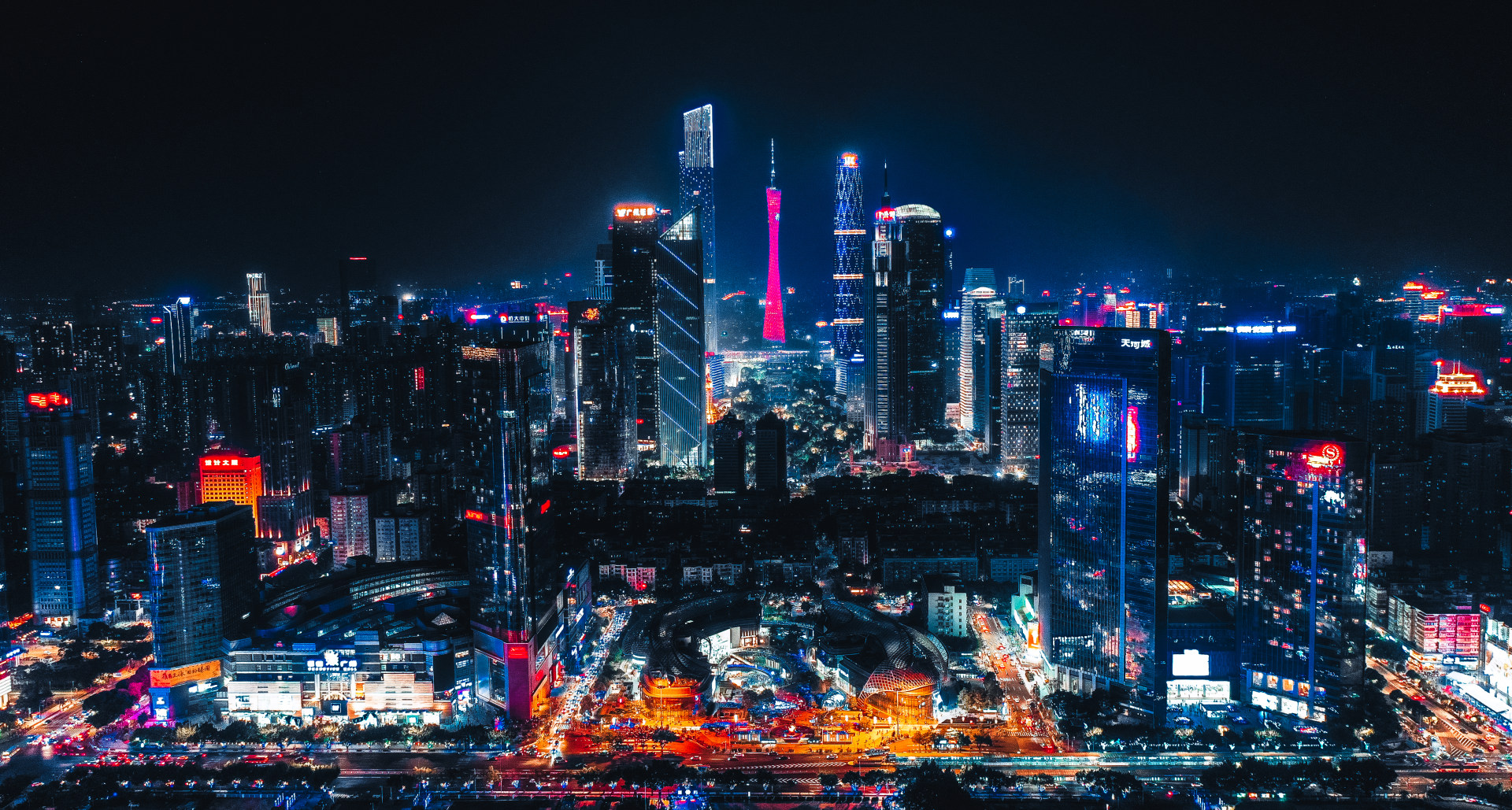 国庆广州城市夜景拍摄