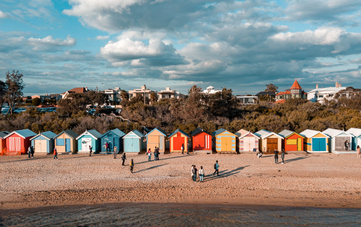墨尔本brightonbeach彩色小木屋