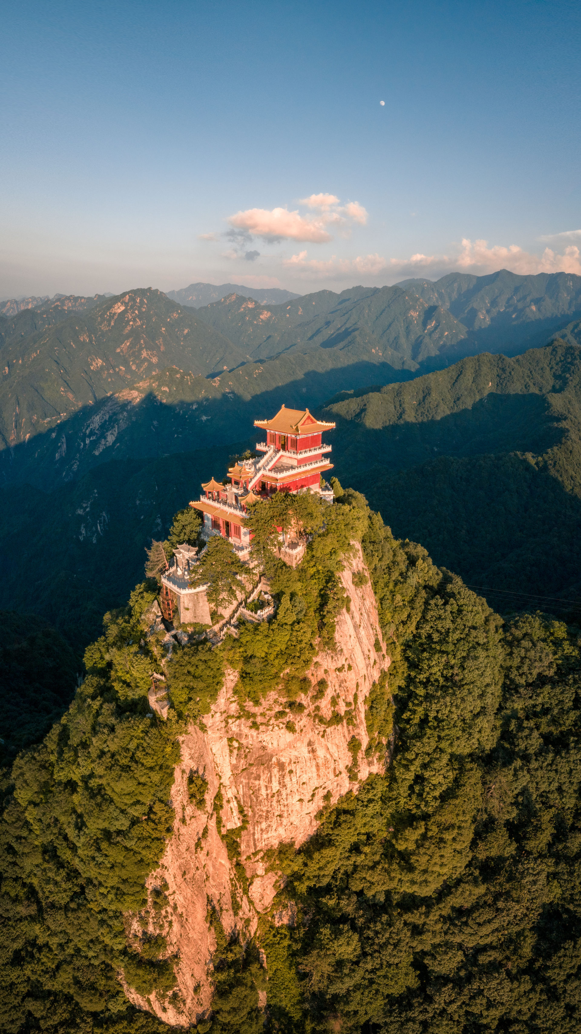 日照灵应台mavic 2 pro航拍西安南五台山灵应台