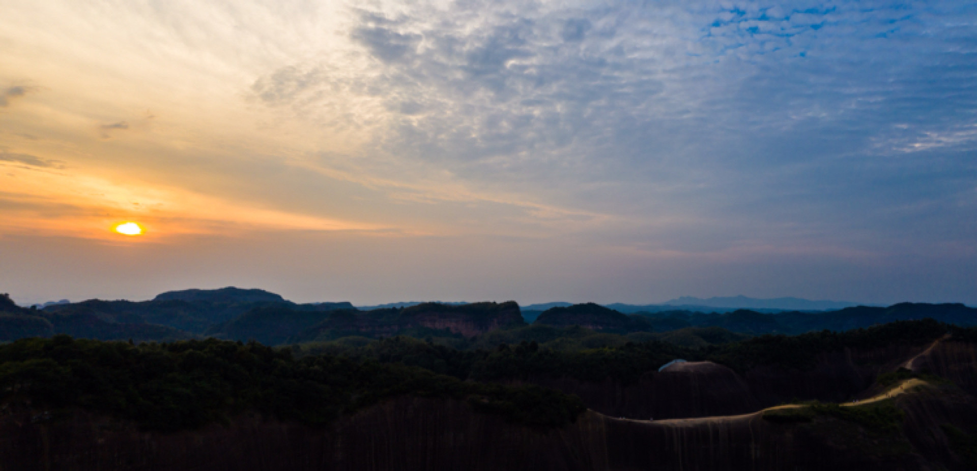 湖南省高椅岭地质公园日落