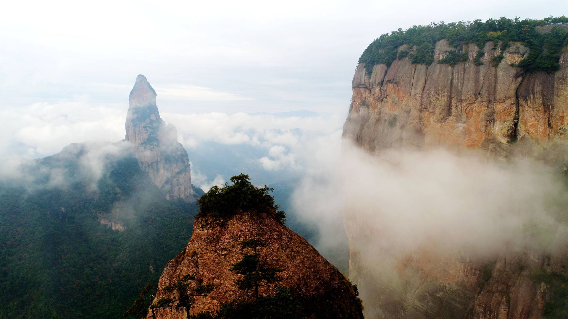浙江神仙居云雾如仙境