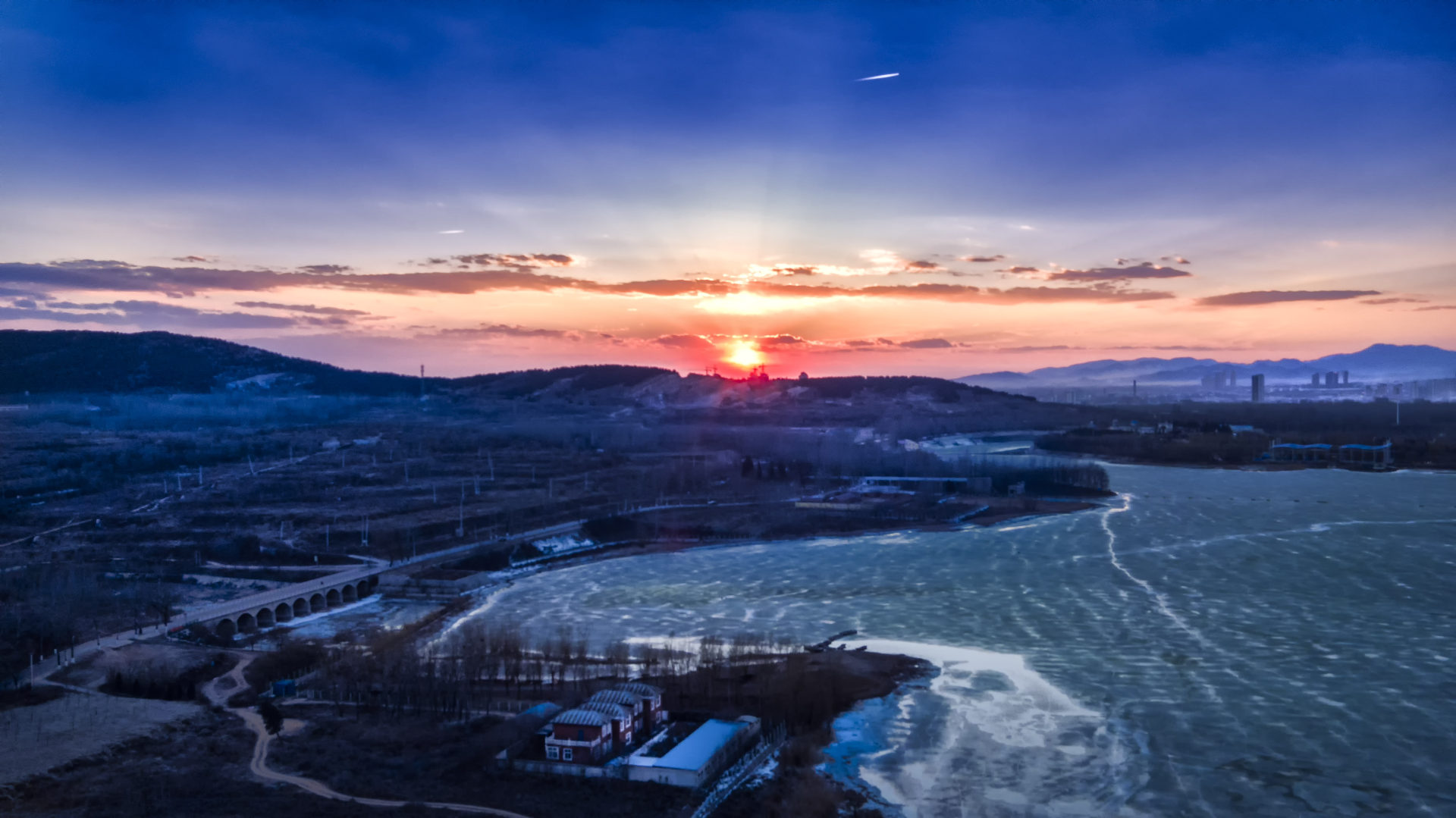 蓟州于桥水库日落