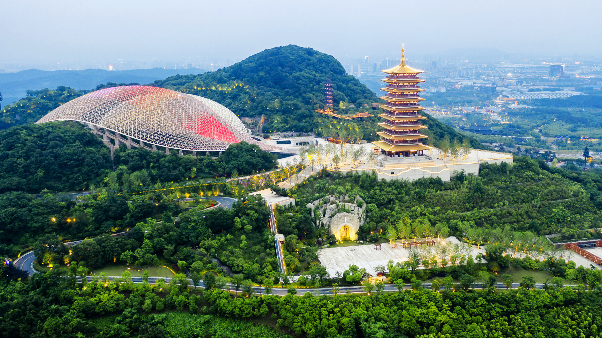 佛顶宫夜景图片